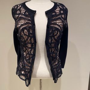 Moschino Cheap and Chic Cardigan with Lace Detail